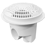 ABS Dno bazénu Bílé příslušenství Oxygon ABS White Parts Antivortex Main Drain Thumb