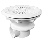 ABS Dno bazénu Bílé příslušenství Oxygon ABS White Parts Premium Drain Thumb