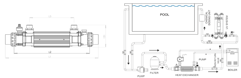 Pool Heat Exchanger Oxygon Heat Exchanger G2 schematics copy Pool Dehumidification Pool Heating